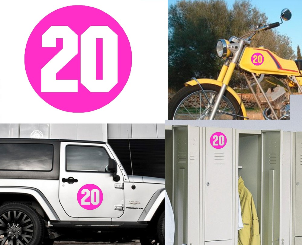 Number 20, Sticker, Vinyl, Version Via B