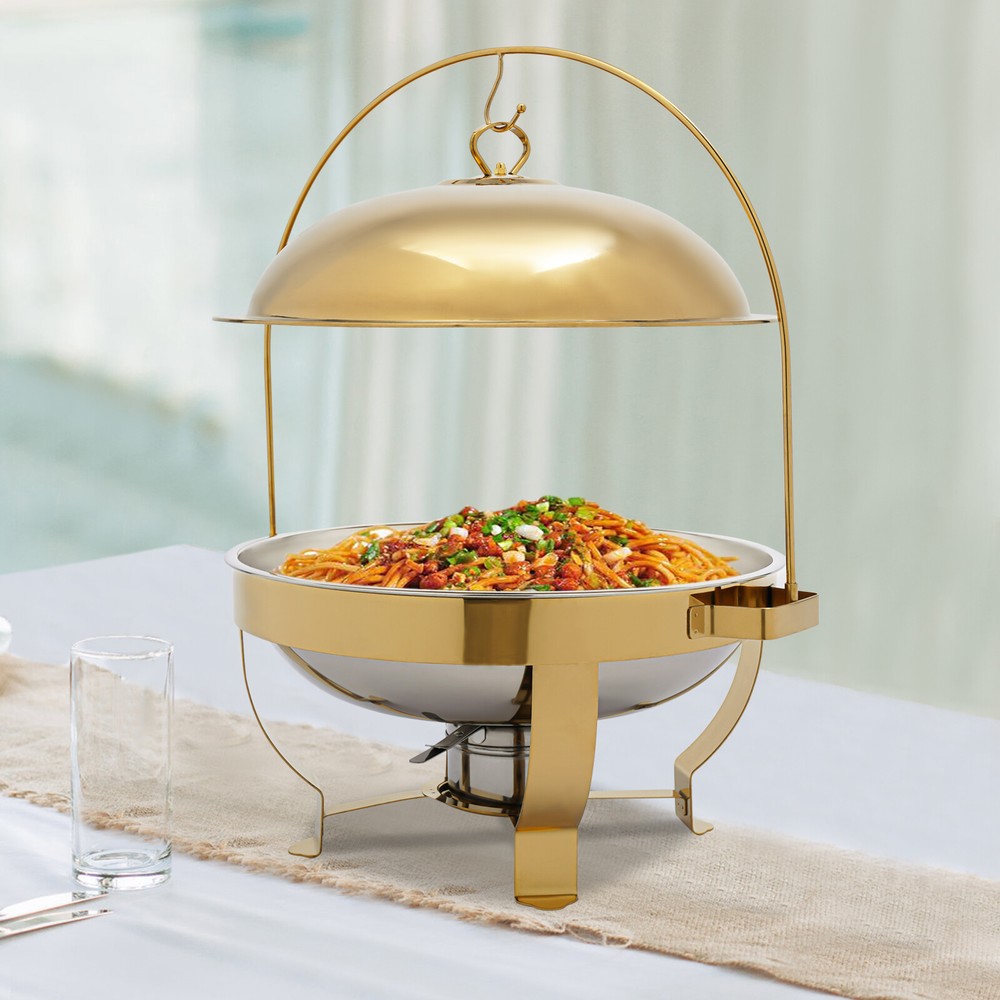 Gold Chafing Dish Buffet Set, Buffet Servers, Round Buffet Sets