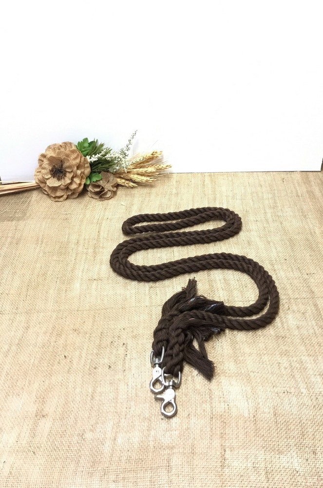 Pony Reins Brown 1/2” Soft Cotton
