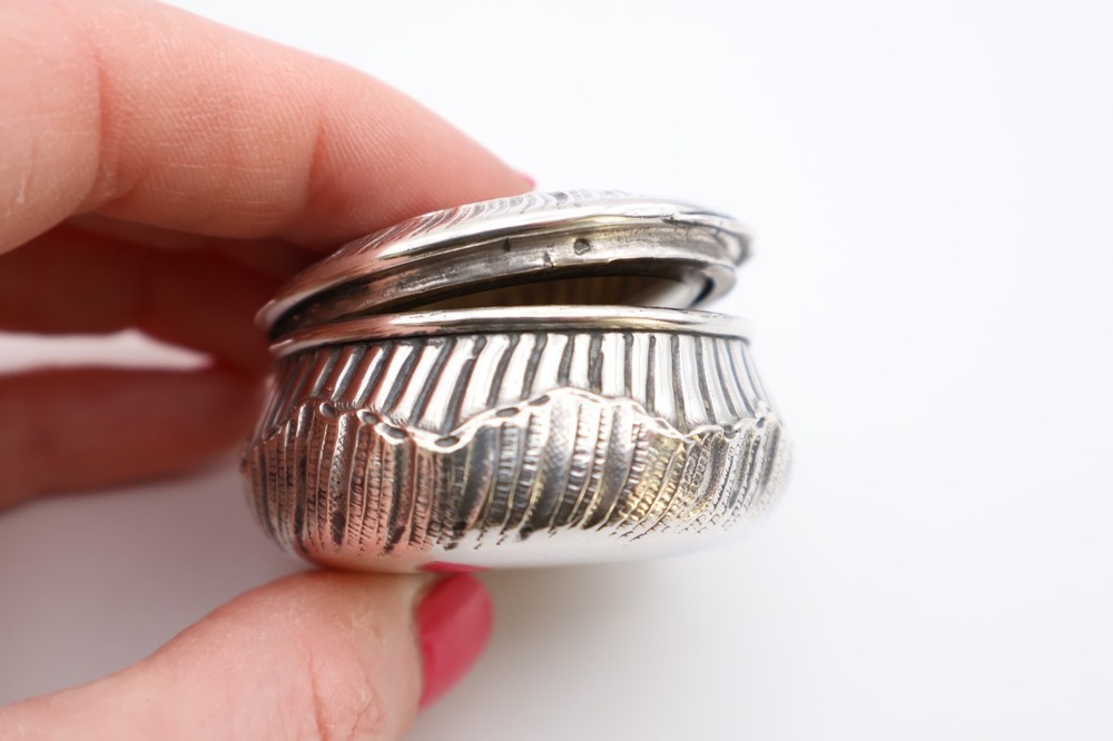 Vintage Continental Silver Compact Pot