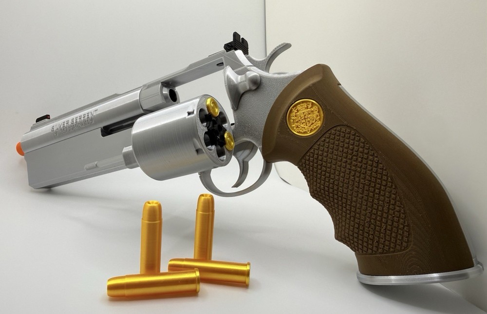 Full-Size Silver Serpent Barry’s Magnum Replica - 3D Printed