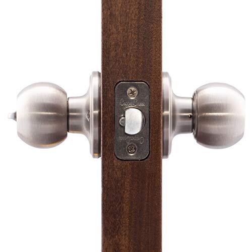 Ball Door Knob, Keyed Entry Function, 1 Pack, in Satin Stainless