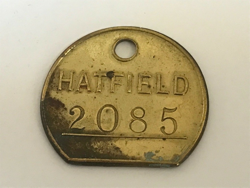 Original Hatfield Colliery Pit Check Token Tally
