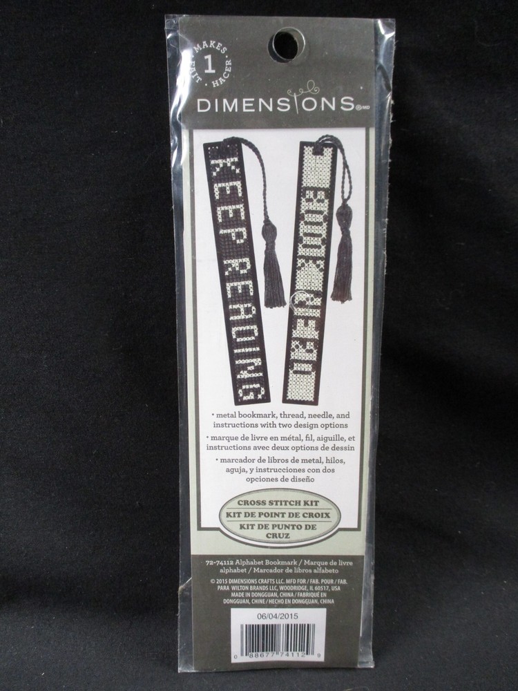 Dimensions Cross Stitch Bookmark Kit - Keep Reading or Book Nerd