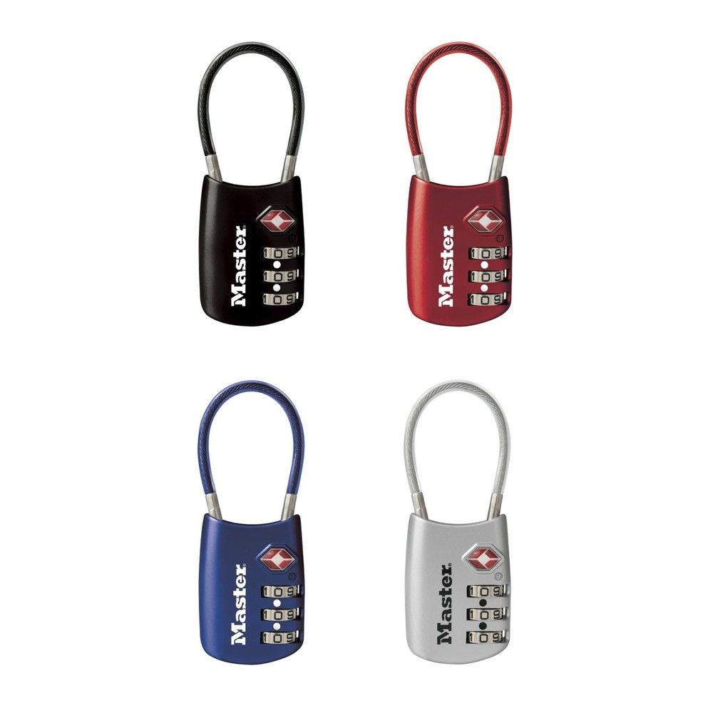 Master Lock Set Your Own Combination TSA Approved 4 Pack, Assorted Colors