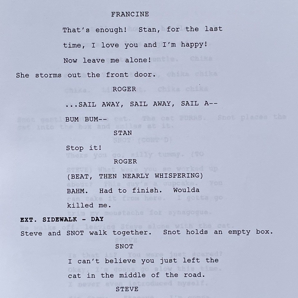 American Dad Original 2007 Production Used Table Draft Script Choosey Wives..