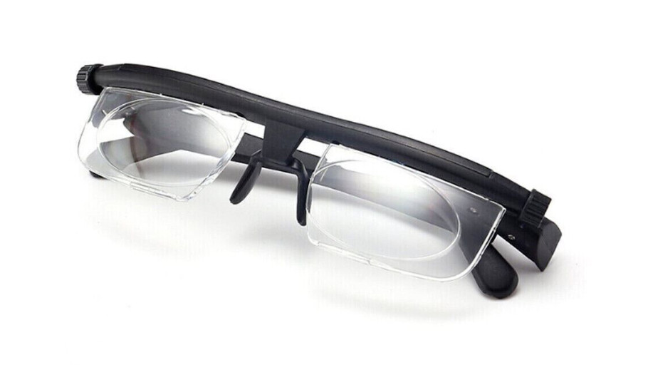Dial Adjustable Glasses Variable Focus For Reading Distance Vision Eyeglasses