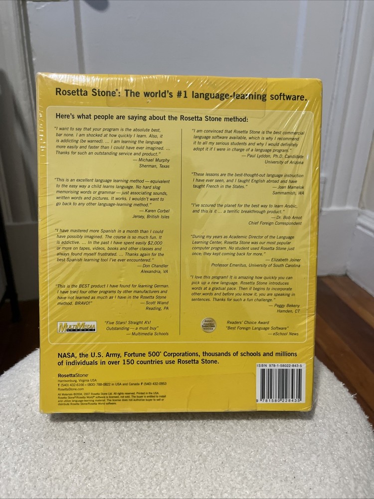 Rosetta Stone, Italian, Level 1, Version 3, WIN/MAC CD-ROM, Personal Edition