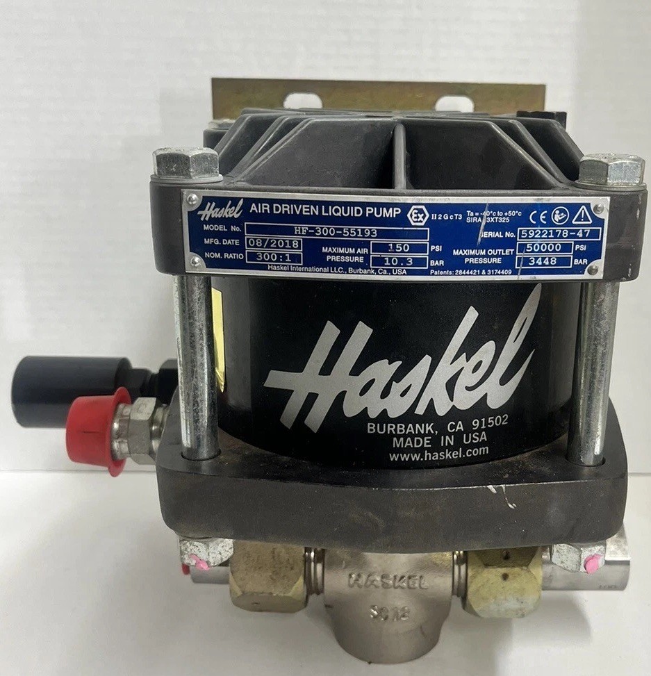 HASKEL AIR DRIVEN FLUID PUMP HF-300 50,000 PSI
