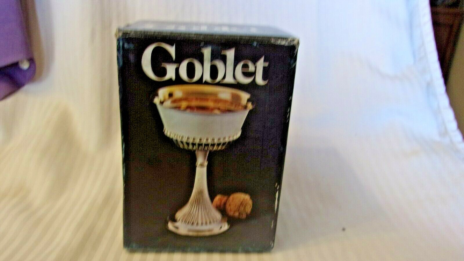 Vintage 1981 Silverplated Goblet from Leonard Of Italy, 5.625" Tall BNOS #910