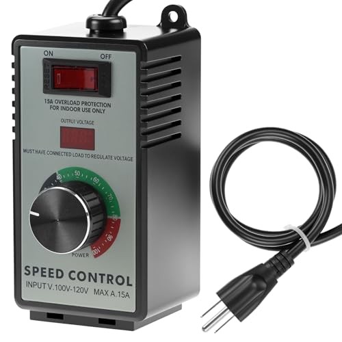 AC Motor Speed Controller,120V 15A 4000W Fan Speed Variable Speed Controller