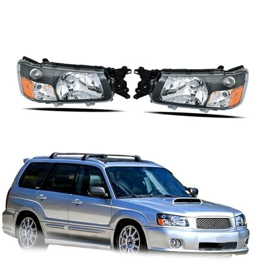 Headlight Headlamp Assembly Driver and Passenger Side Replacement for Forester