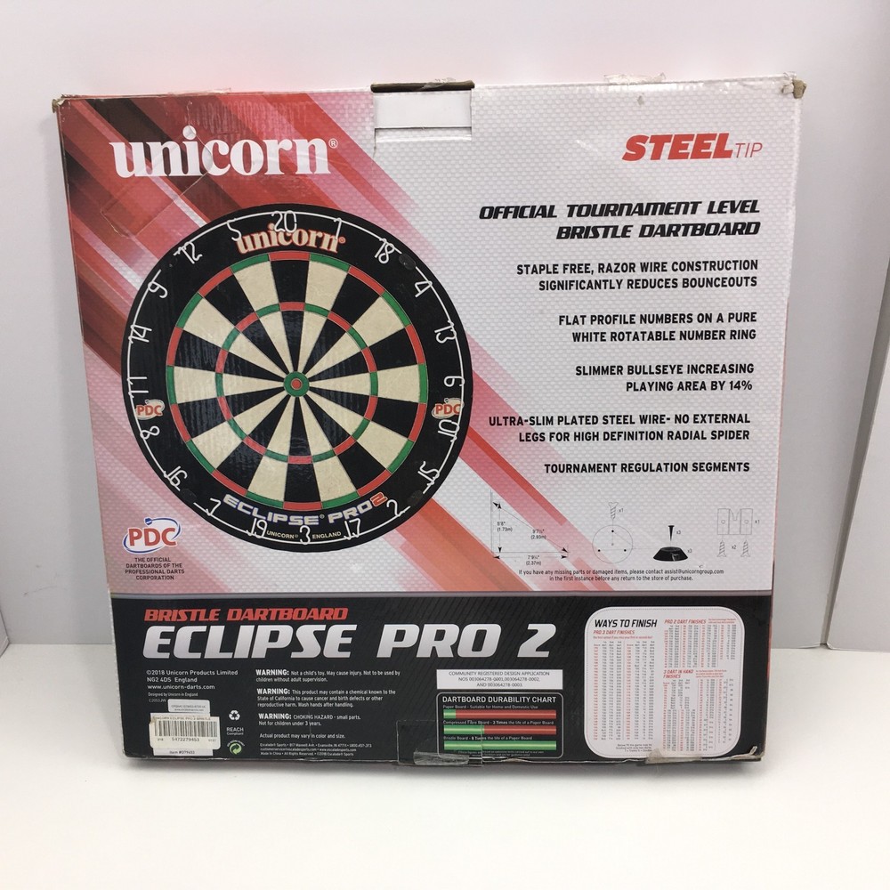 NEW Unicorn Eclipse Pro 2 Dartboard Bristle Dart Board