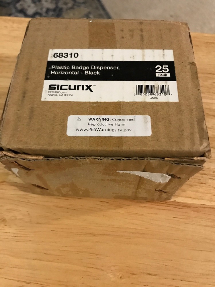 Sicurix 68310 plastic Badge Horizontal -Black. Cy