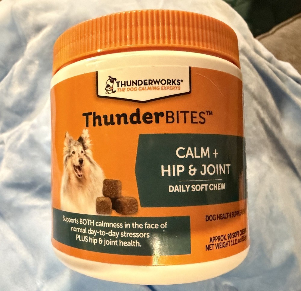 Thunderbites Calm + Hip & Joint, 90 Soft Chews for Dogs, Expires 07/2027