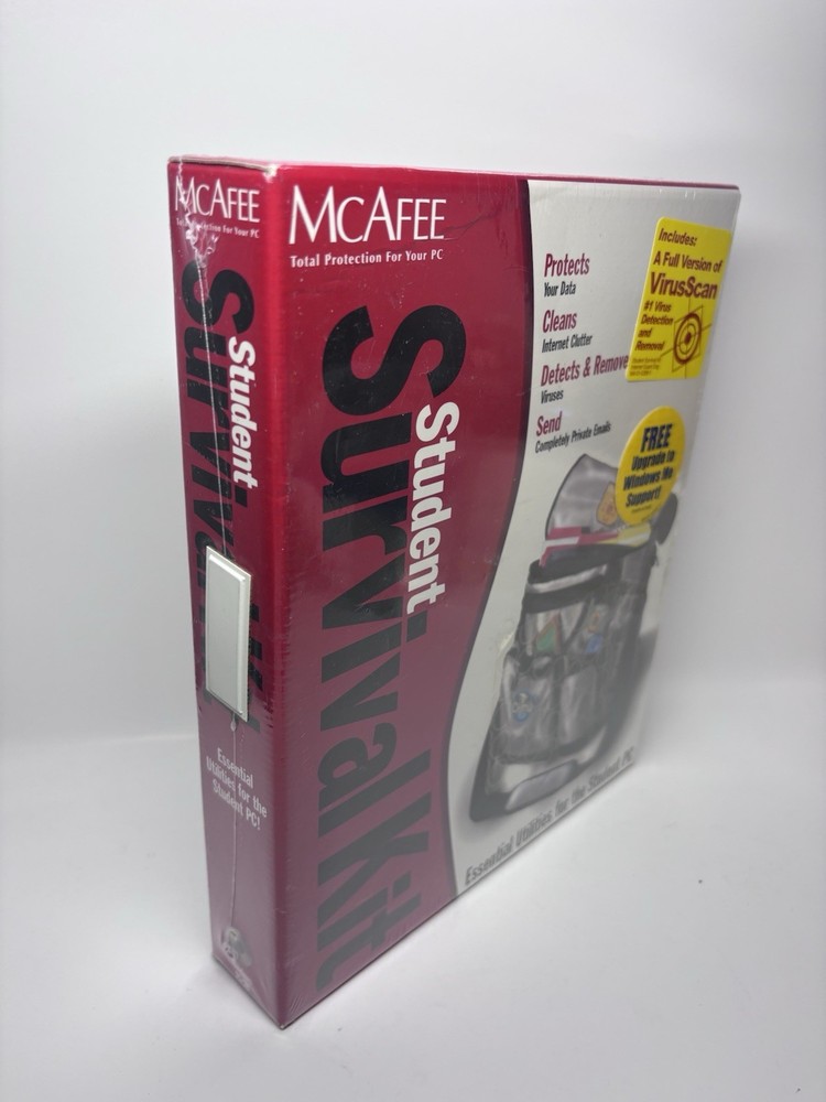 McAfee Student Survival Kit Software Y2k Sealed Never Opened