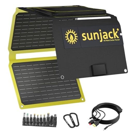 – Foldable Solar Panel, ETFE Waterproof Portable Solar Panel with 40 Watt