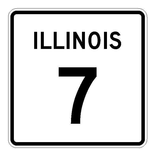 Illinois State Route 7 Sticker Decal