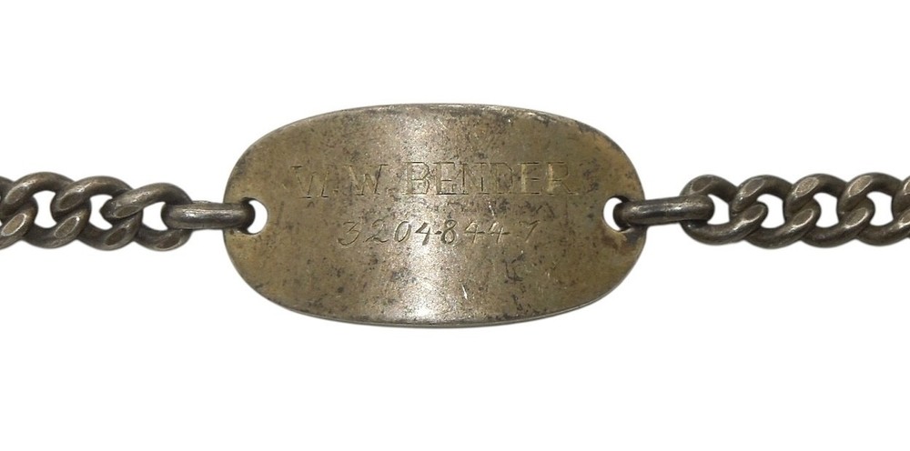 Original WWII Named US ID Bracelet Bender 26.1 grams Sterling Silver CA1