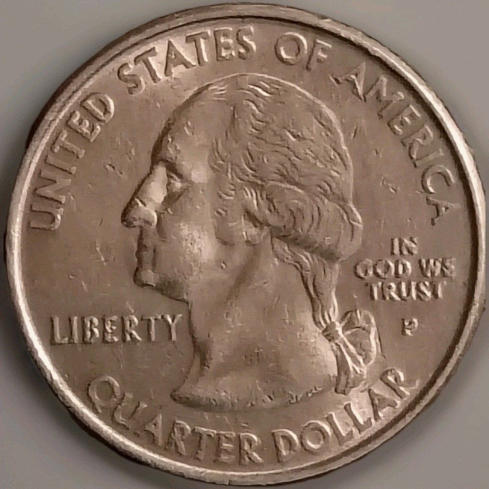 Rare 2000 P Virginia Quarter with Missing Clad Layer. A Valuable Error Coin!