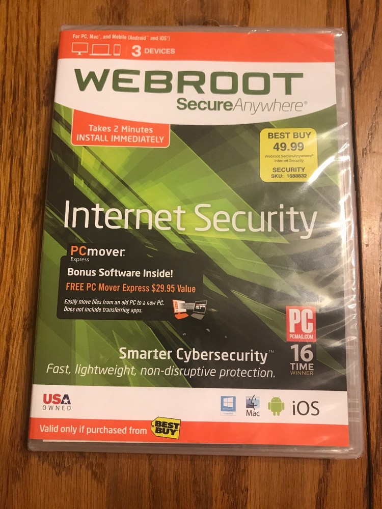 Webroot SecureAnywhere Internet Security For PC/MAC/Mobile Ships N 24h