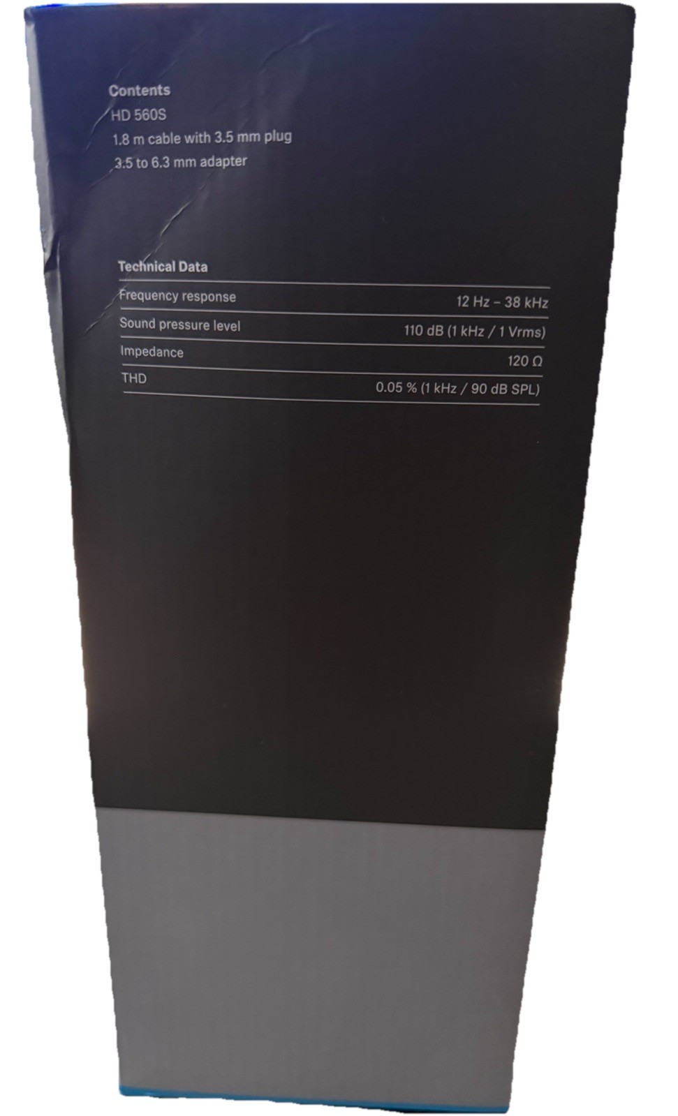 Sennheiser AURICULARES HD 560S Head-Band 3.5 MM Connector Black NEW