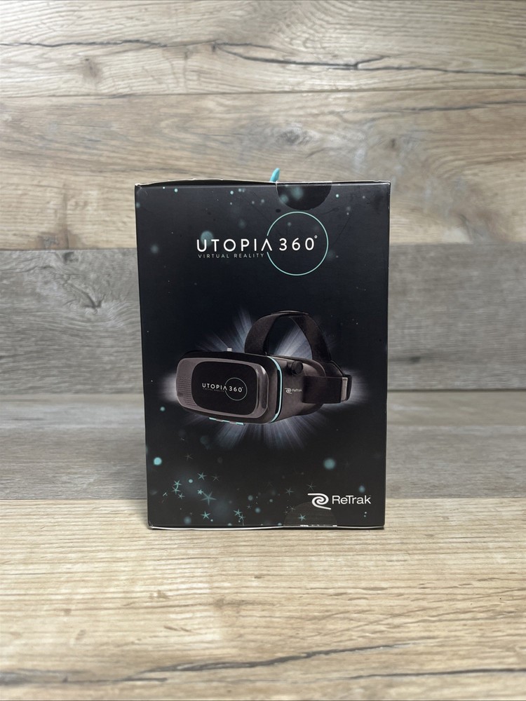 UTOPIA 360 3D Headset + Bluetooth Controller Virtual Reality 6.3" Max Height NIB