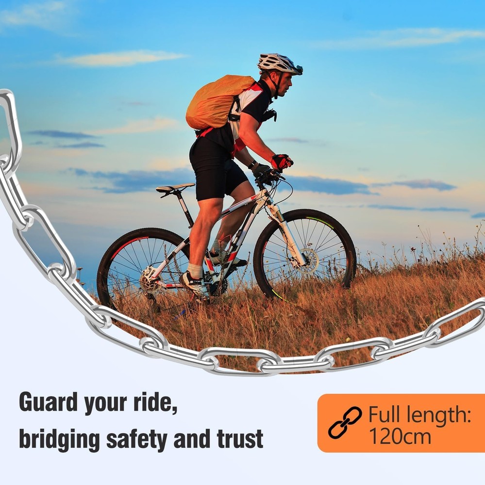 Bicycle Chain Lock – 5 Position resettable Combination Heavy-Duty Black