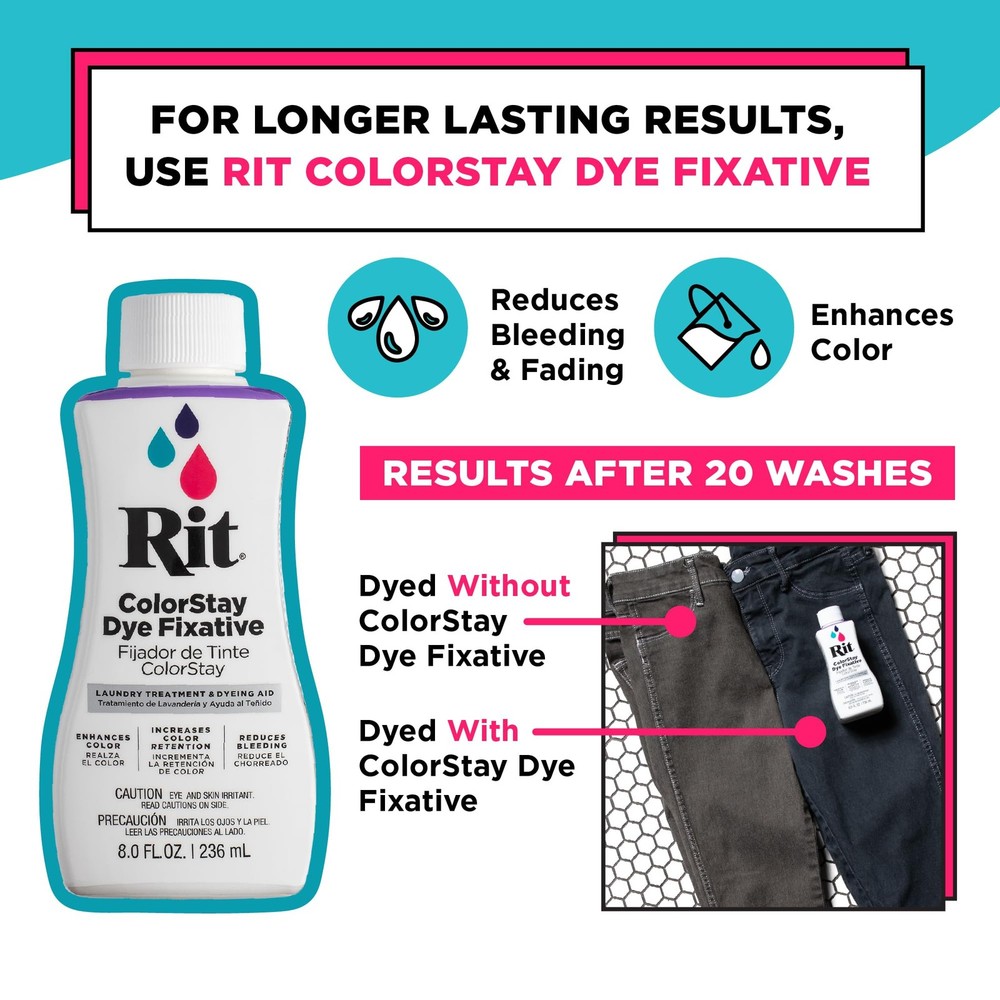 Rit All-Purpose Liquid Dye, Black, 3-Pack Black