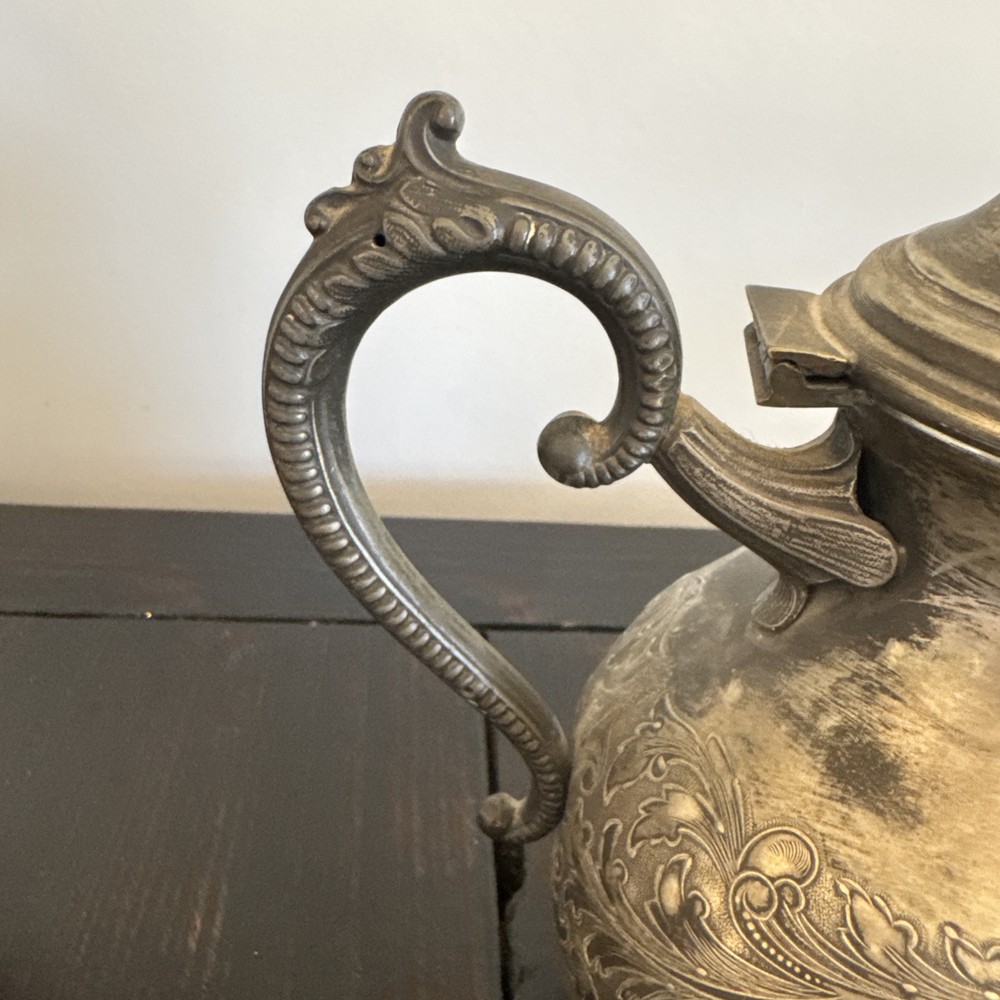 silver plated vintage teapot