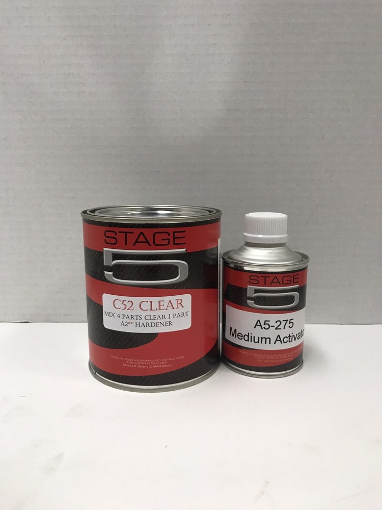 High Gloss Urethane Clear coat Quart Kit 4:1 with Medium Activator