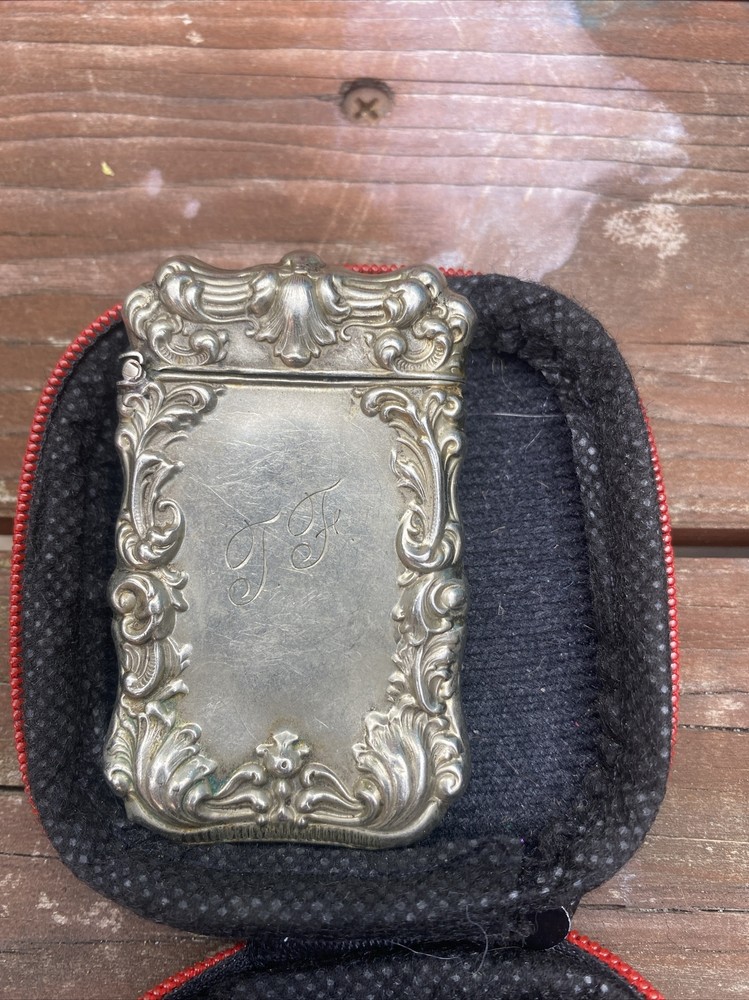 sterling silver match box cover