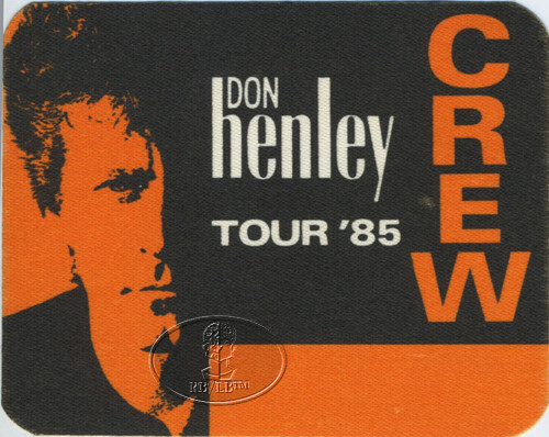 DON HENLEY 1985 Crew Backstage Pass The Eagles Orange