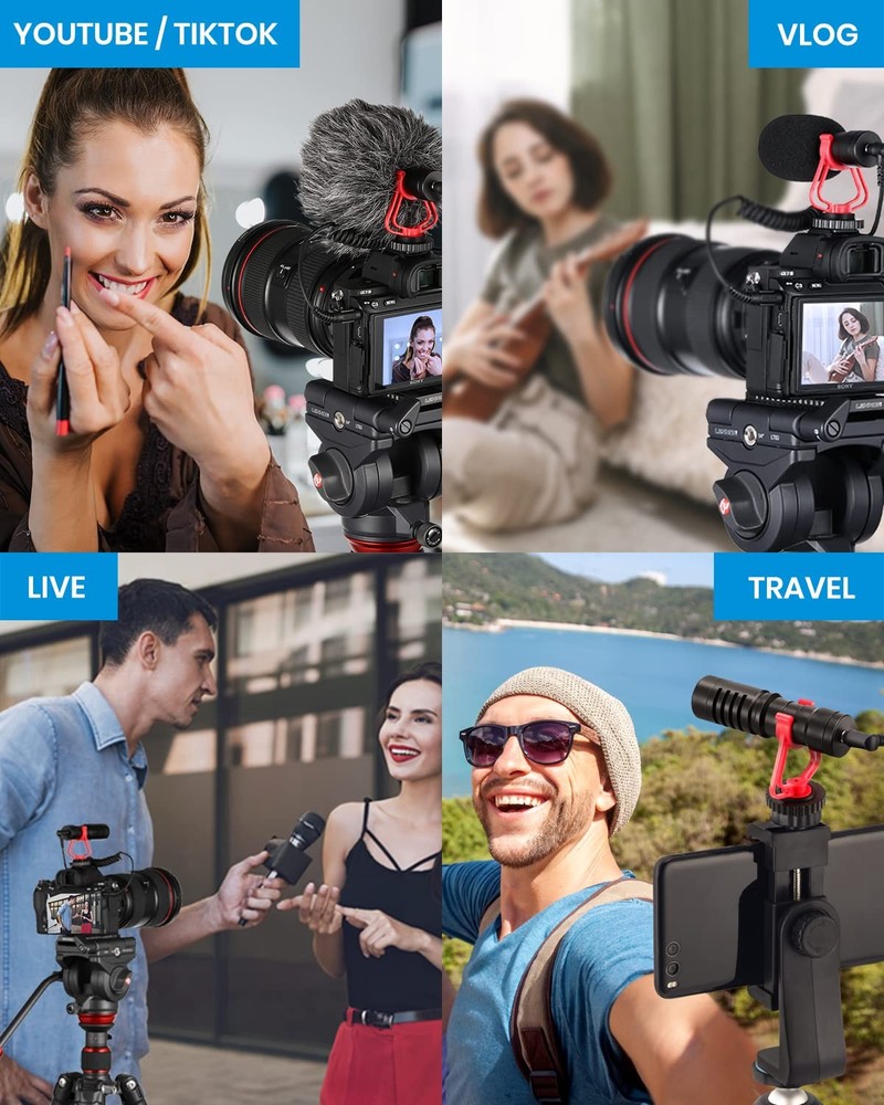 MCM-1 Camera Microphone, Video Mic with Shock Mount and Windshield, Professio...
