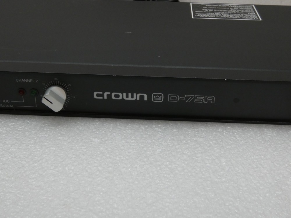 Crown D-75A Professional 2-Channel Power Amplifier