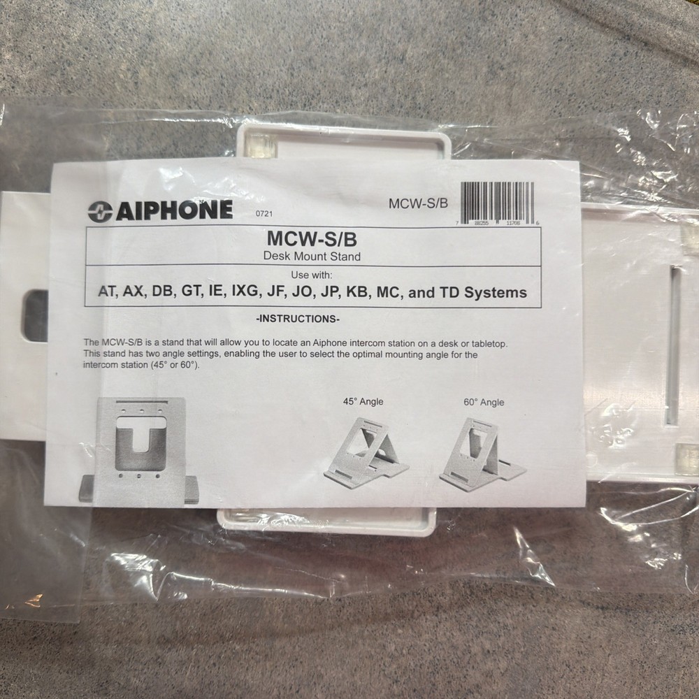 NEW - Aiphone MCW-S/B Adjustable Desk Stand