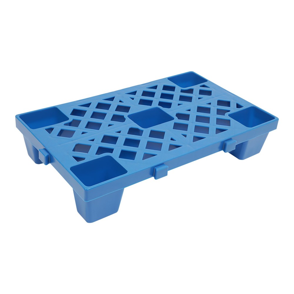 4pcs Blue Pallets Moisture-proof Floor Pallet Rectangular Breathable Grid Pallet