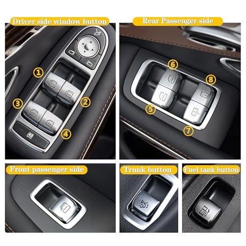 Master Power Window Rear Passengers Side Switch Button Compatible with NO.6