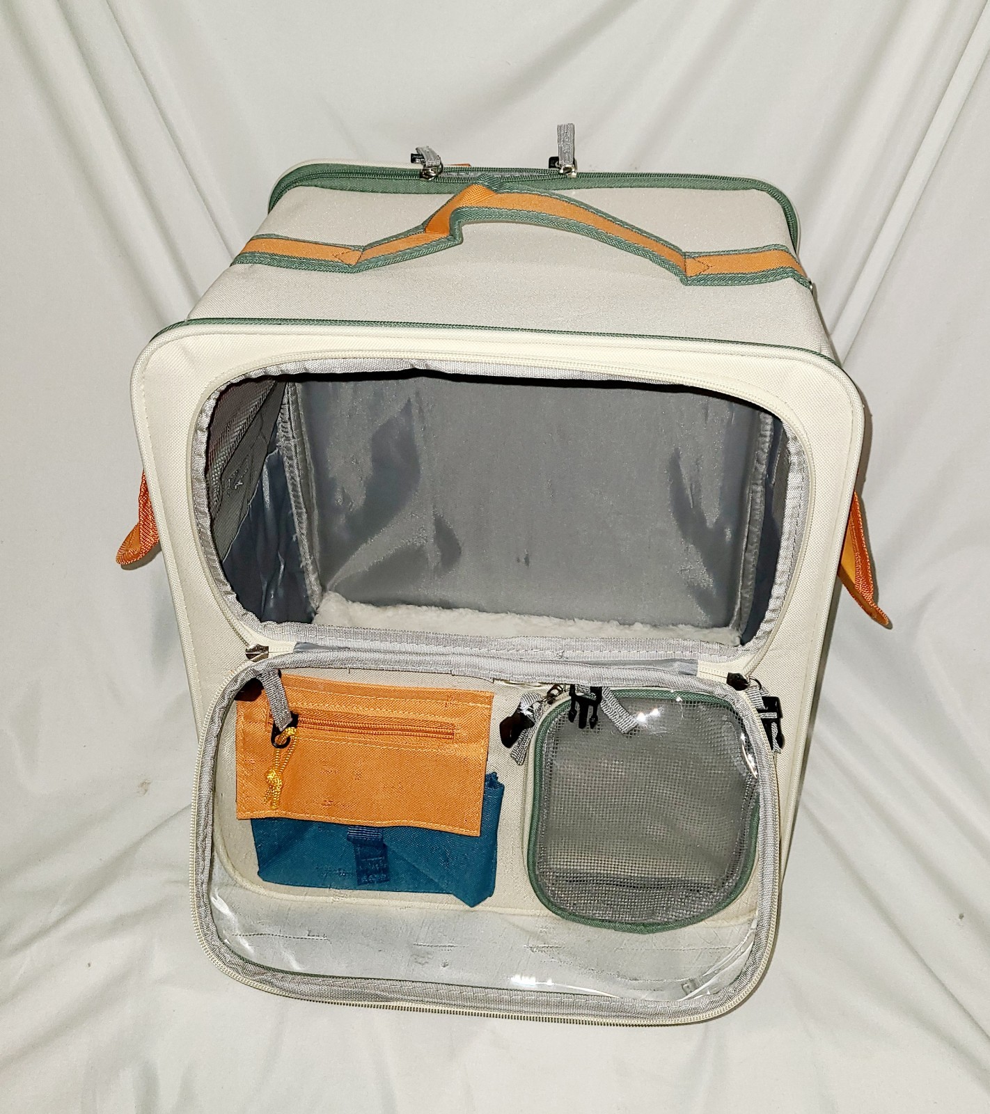 New Cat Small Dog Pet Travel Carrier Bag Backpack Soft Sided W/ Treat Storage