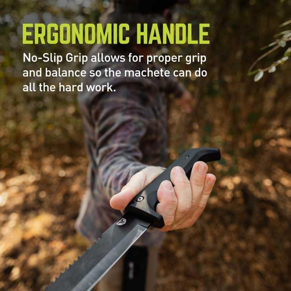 TRUE 17" GOLOK PARANG BLADE MACHETE, 13" RIP CUT SAW BLADE W/SHEATH