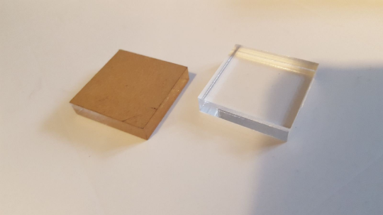 Clear Acrylic Square Bases Stands Mineral Collectible Mounting Display 1 2 3 4"