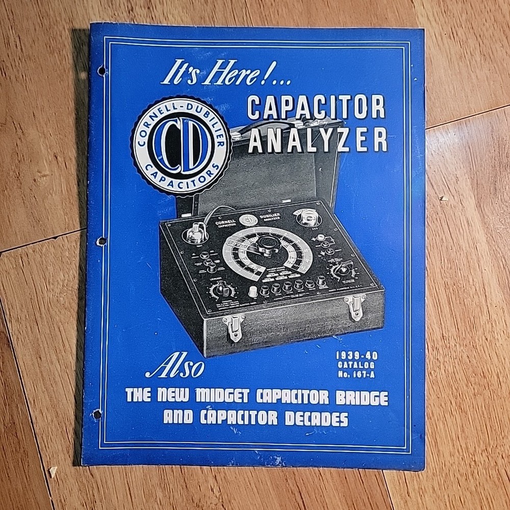 Vintage Cornell Dubilier Catalog 1939 1940 8 pages