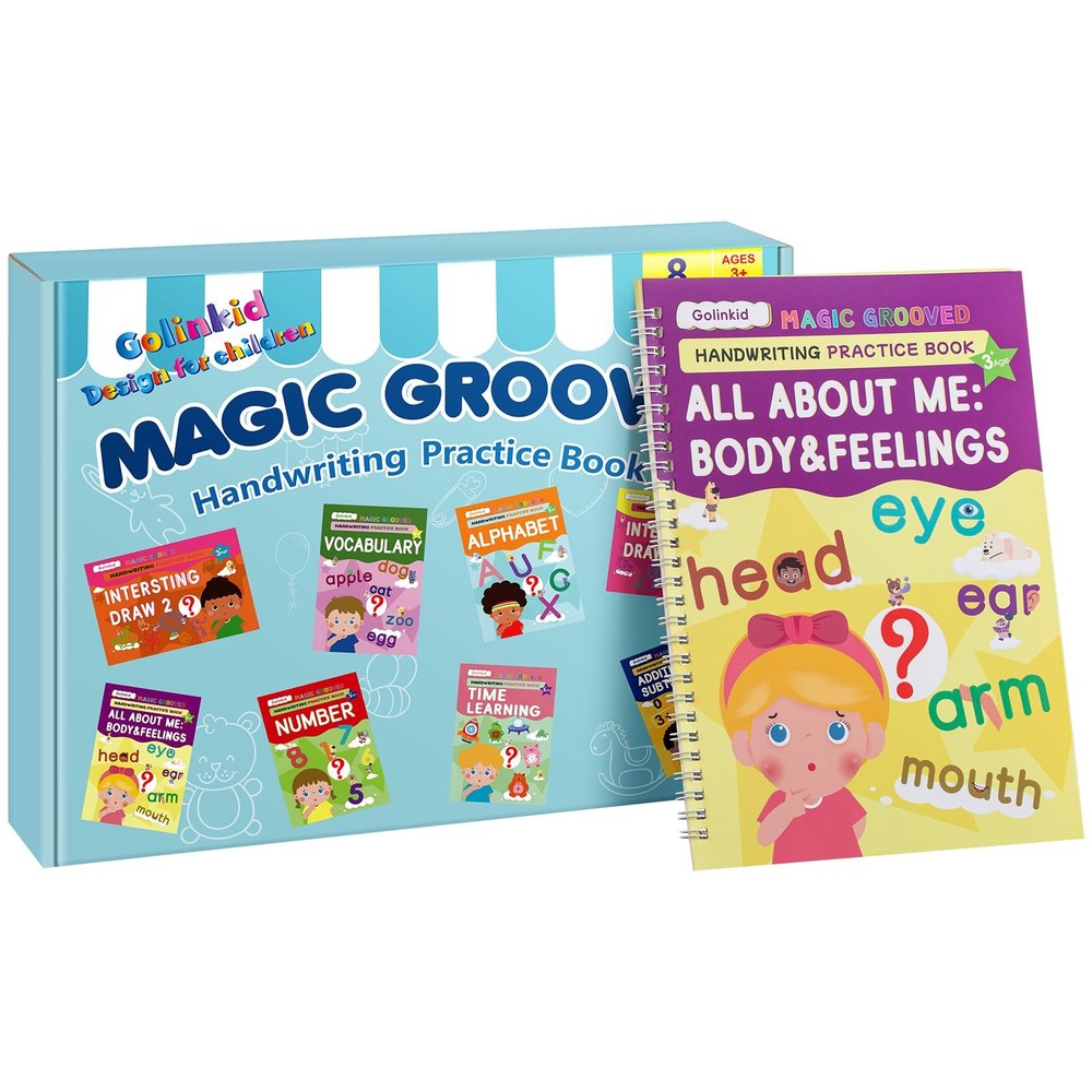 Golinkid Magic Grooved Writing Practice, grooved Handwriting Practice Small