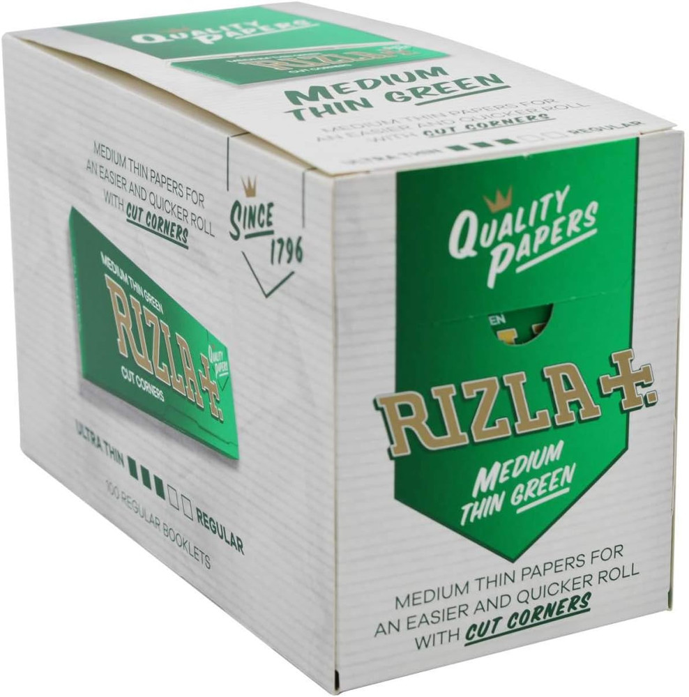 Green Cigarette Rolling Papers 100 Booklets