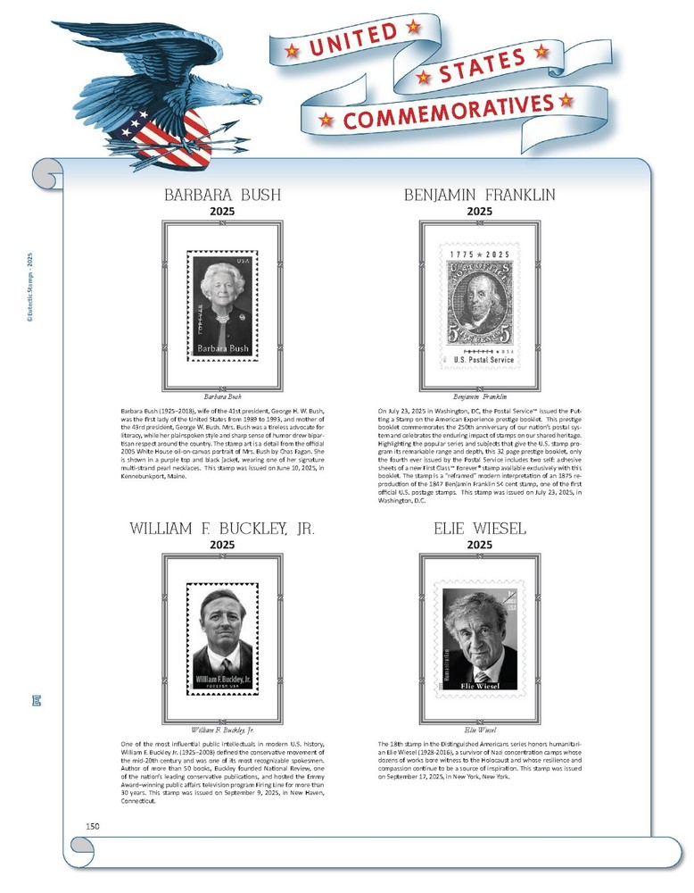 2025 U.S. Commemorative Singles COMPLETE Supplement (White Ace Alternative)