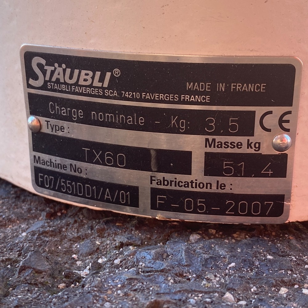 STAUBLI TYPE TX60 6-AXIS ROBOT CONTROLLER PART, F07/551DD1/A/01, UNIMATION 🎯