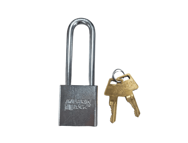 American Lock Keyed Padlock 3/4 in Rectangle Silver A5202
