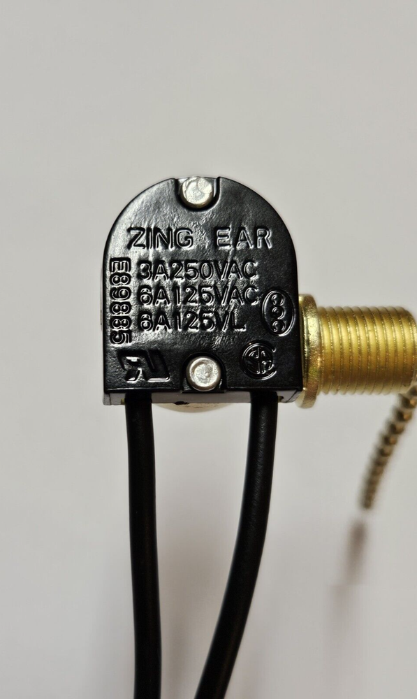 ZING EAR PULL CHAIN SWITCH WITH METAL SHELL FOR CANOPY OR CEILING FAN LIGHT 109G