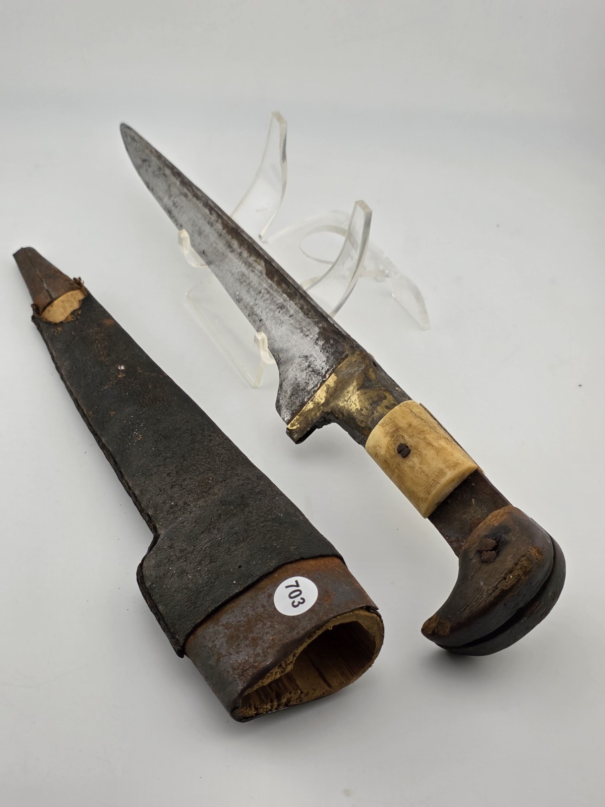 Original Victorian Afghan Khyber Pass Chura Dagger with Scabbard circa 1840