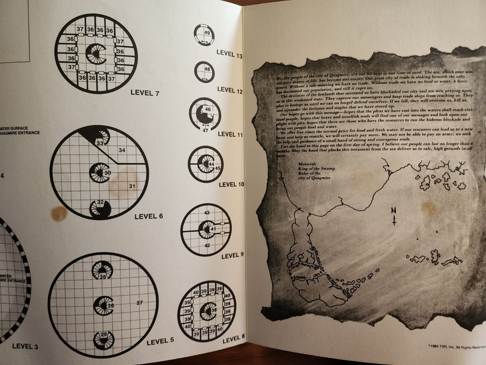X6 Quagmire! adventure module D&D TSR Basic Dungeons Dragons BECMI 1984 EX